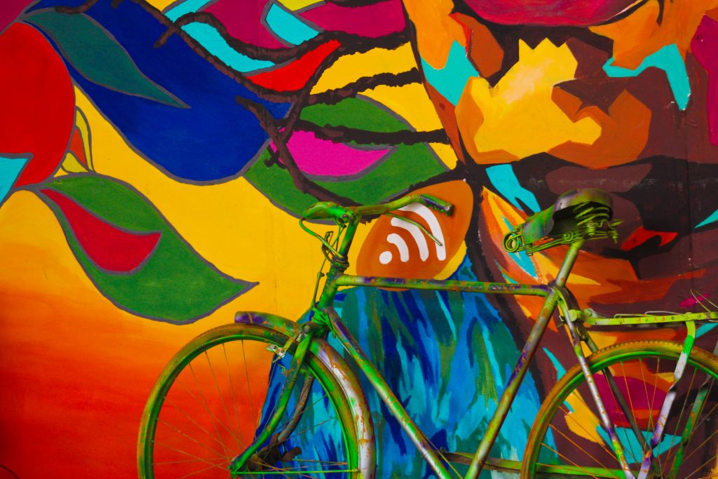 colorful painted bike
