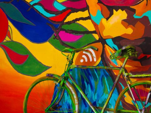 colorful painted bike
